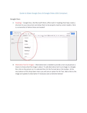 Guide to Make Google Docs &amp; Google Slides ADA Compliant Google Docs  Headings  Google