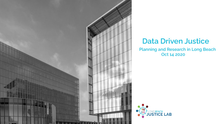 data driven justice