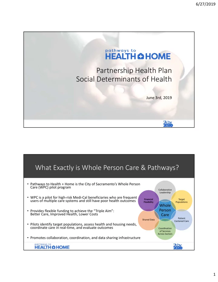 partnership health plan social determinants of health
