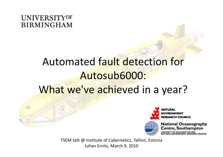 automated fault detection for automated fault detection