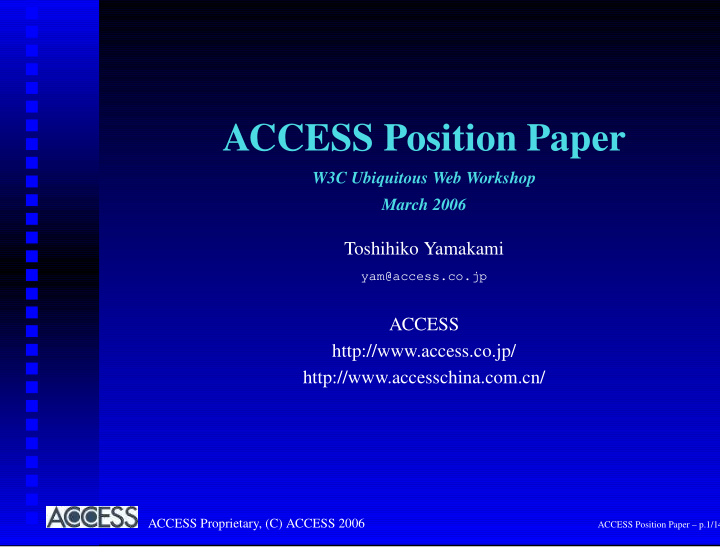 access position paper