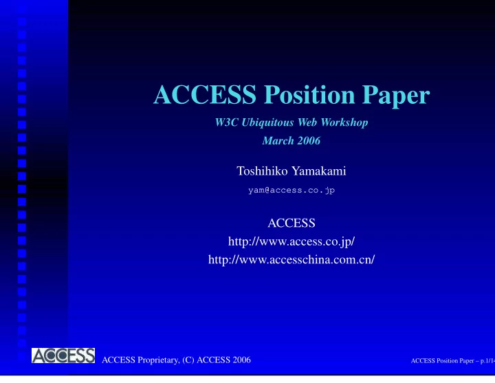 access position paper