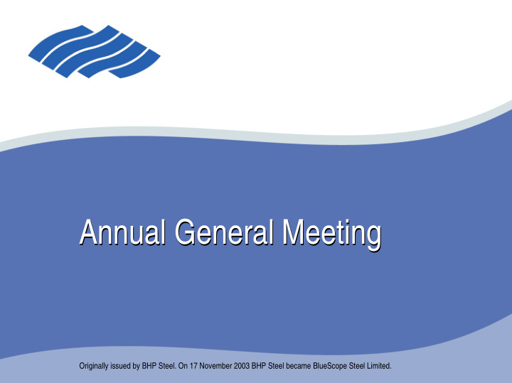 annual general meeting annual general meeting