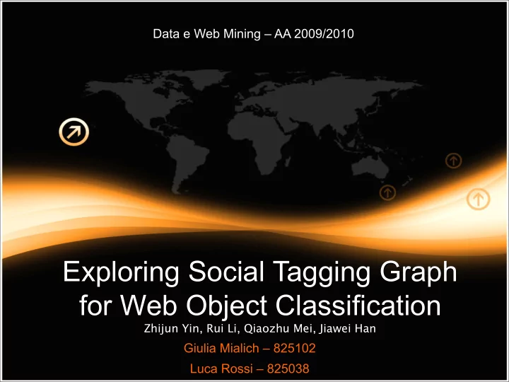 exploring social tagging graph for web object