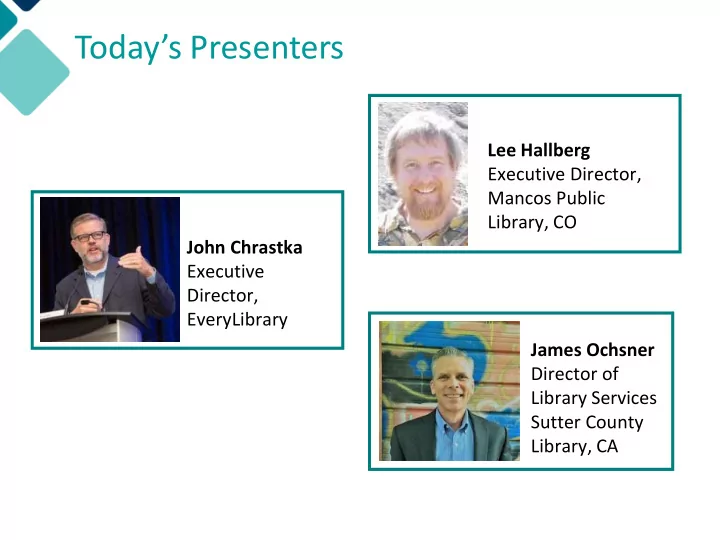 today s presenters