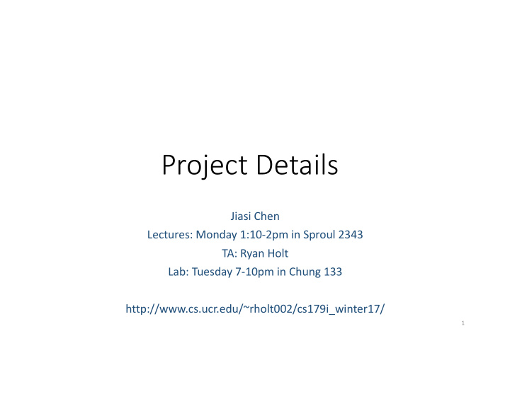 project details