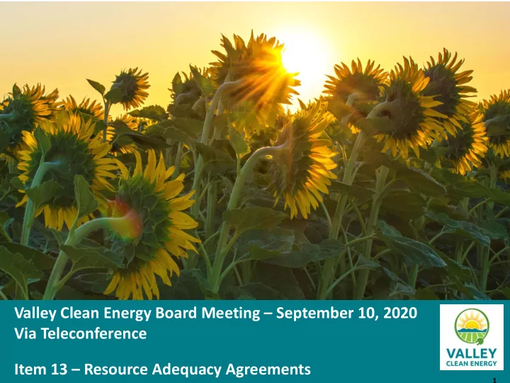 valley clean energy board meeting september 10 2020 via