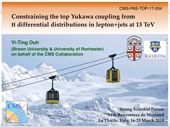 constraining the top yukawa coupling from tt differential