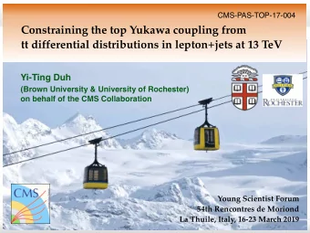 Constraining the top Yukawa coupling from  tt differential distributions in lepton+jets at 13 TeV