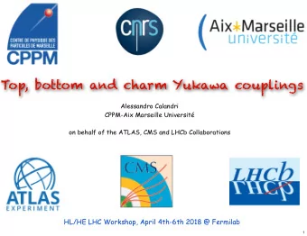 Top, bottom and charm Yukawa couplings  Alessandro Calandri  CPPM-Aix Marseille Universit  on