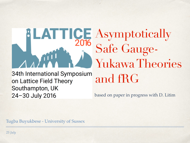 asymptotically safe gauge yukawa theories and frg