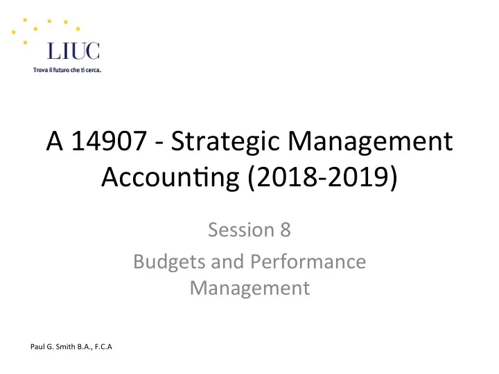 a 14907 strategic management accoun6ng 2018 2019