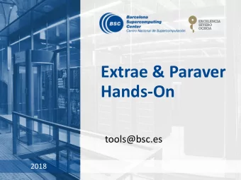 Hands-On  tools@bsc.es  2018  Copy files for the hands-on  You can download the material for