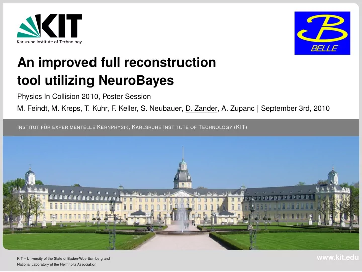 an improved full reconstruction tool utilizing neurobayes
