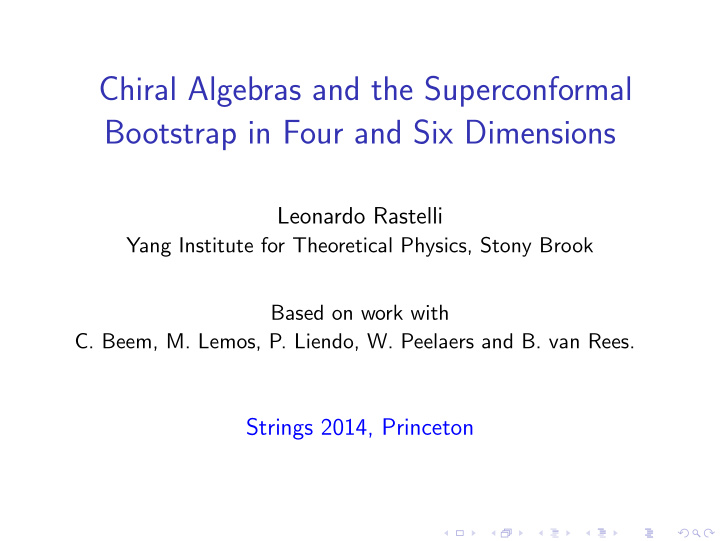 chiral algebras and the superconformal bootstrap in four