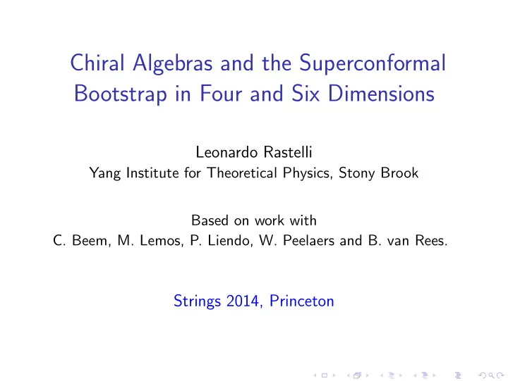 chiral algebras and the superconformal bootstrap in four