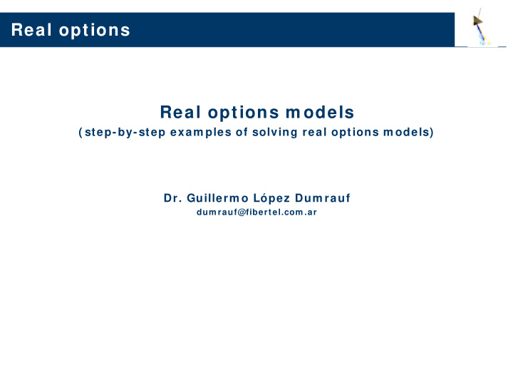 real options real options m odels