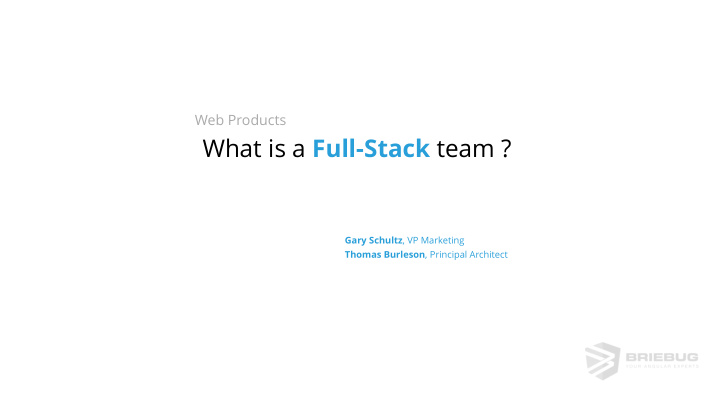 what is a full stack team