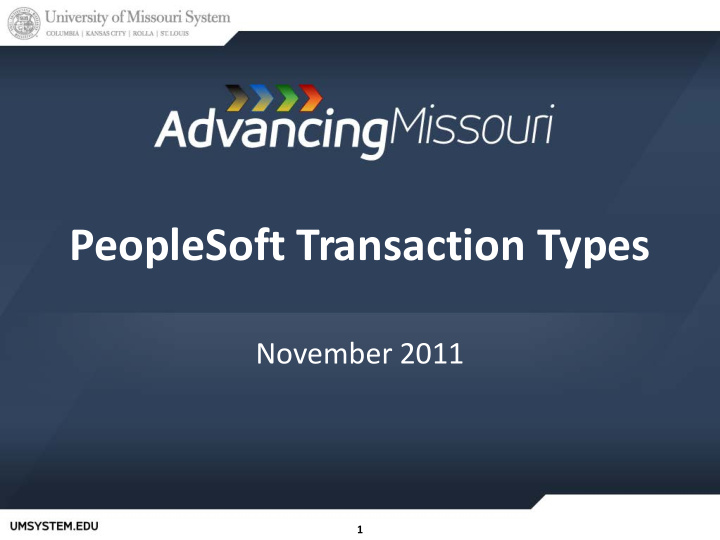 peoplesoft transaction types