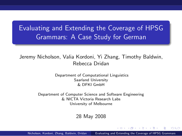 evaluating and extending the coverage of hpsg grammars a