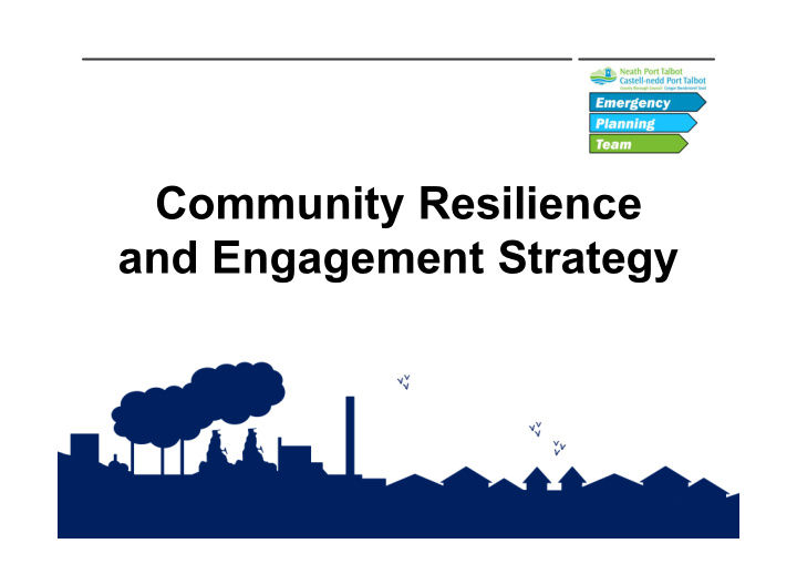 community resilience and engagement strategy what is the