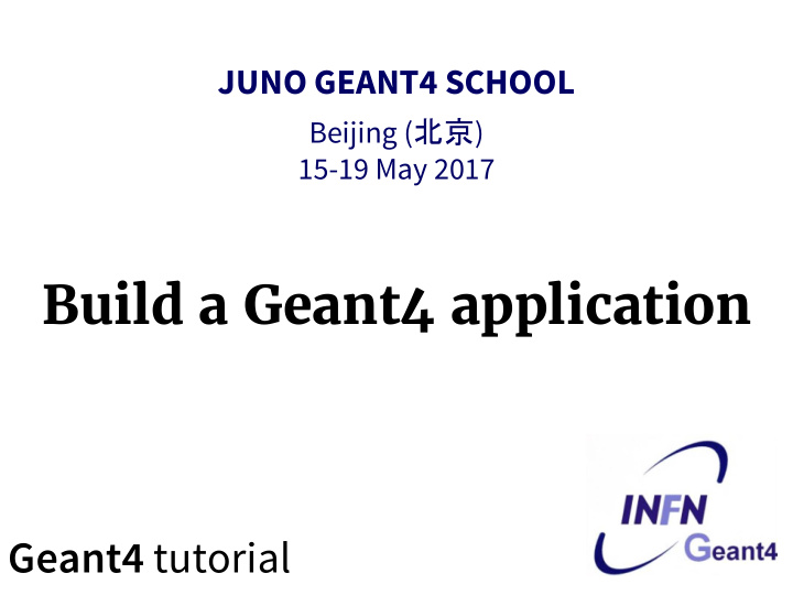 build a geant4 application