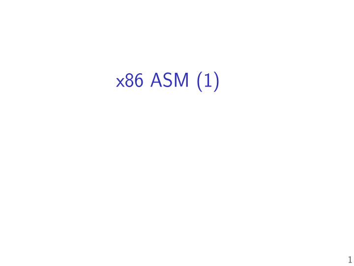 x86 asm 1