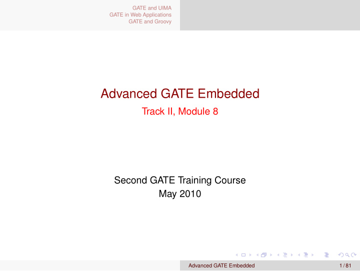 advanced gate embedded