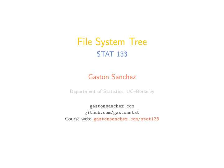 file system tree