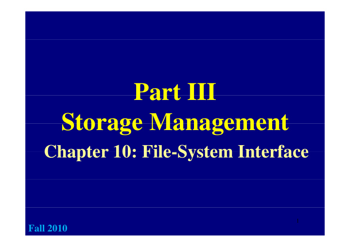 part iii part iii storage management storage management