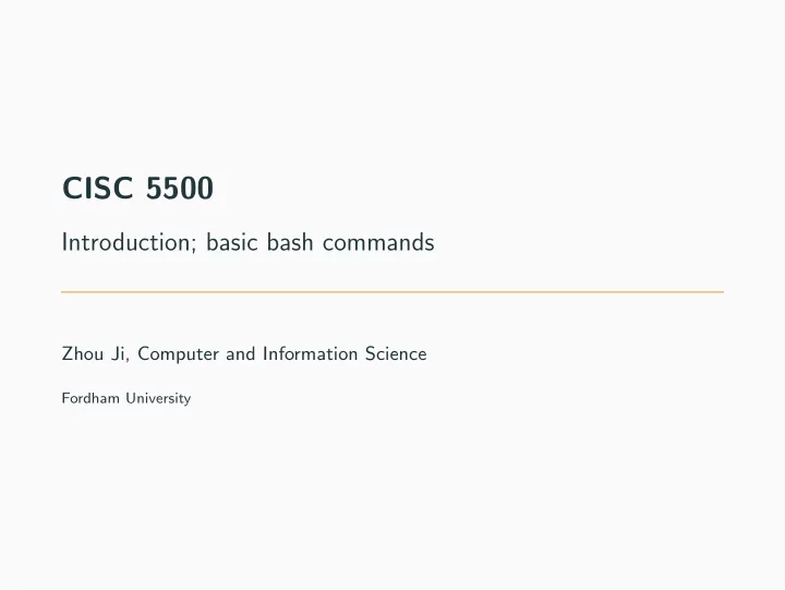cisc 5500