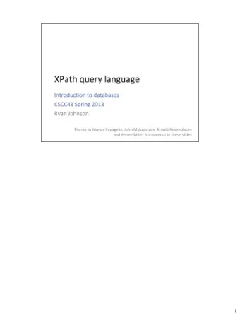 1  One of the main selling points of a database engine is the ability to make declarative