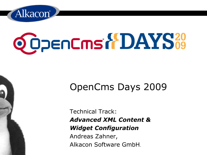 opencms days 2009