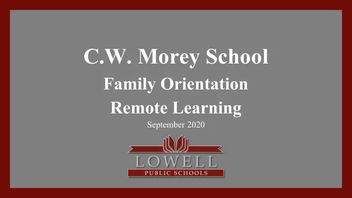 c w morey school