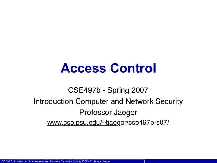 access control