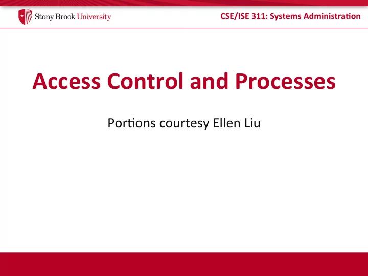 access control and processes