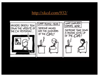 http://xkcd.com/932/  Homework 2 Review CS 166: Information Security  Authorization:  Part 1  Prof.