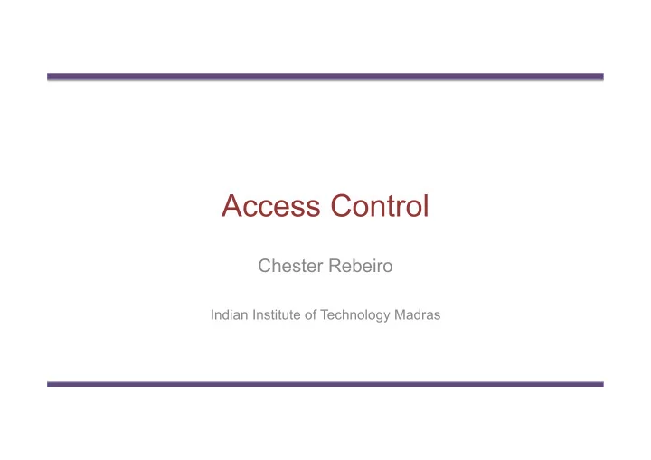access control