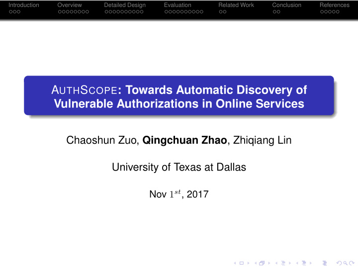 a uth s cope towards automatic discovery of vulnerable
