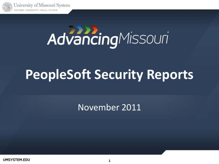 peoplesoft security reports