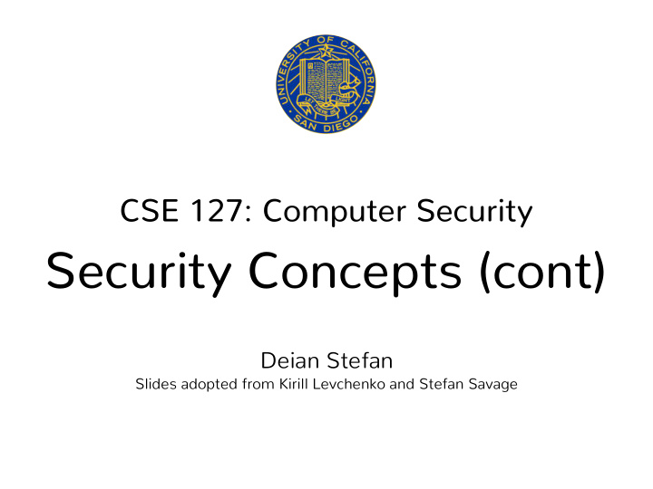 security concepts cont