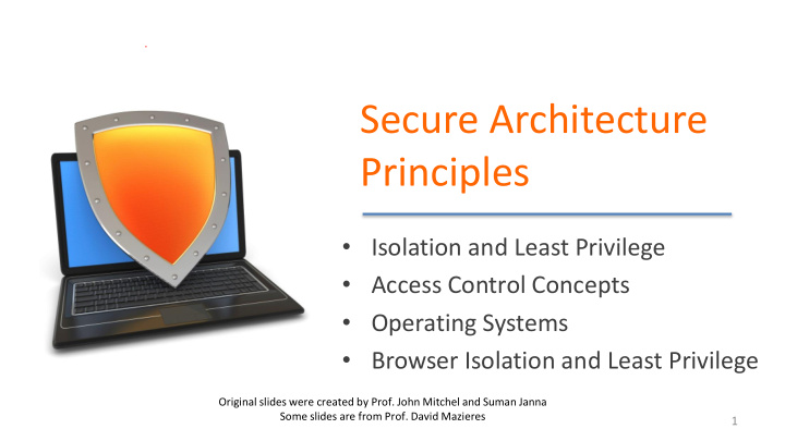 secure architecture principles