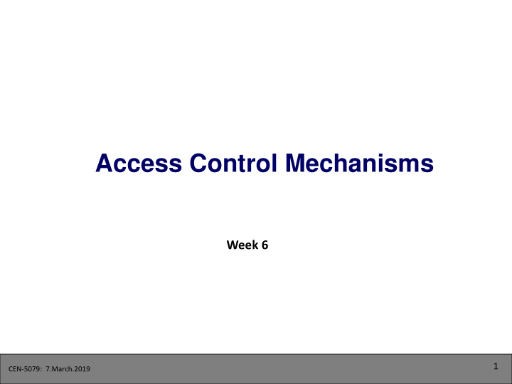 access control mechanisms
