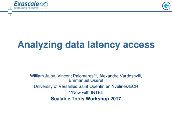 analyzing data latency access