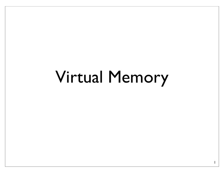 virtual memory