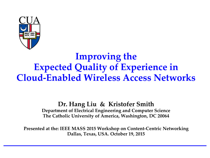 cloud enabled wireless access networks