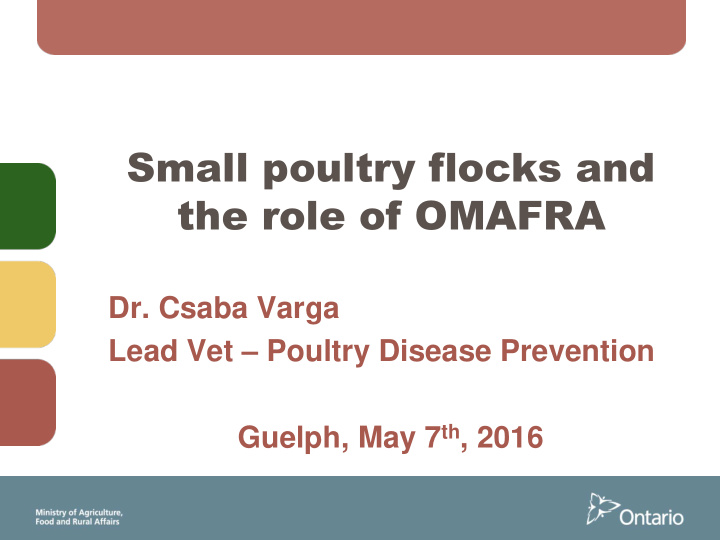 the role of omafra