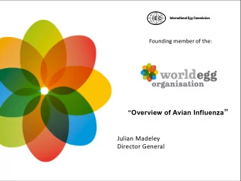 Overview of Avian Influenza   Julian Madeley  Director General  Creating the right