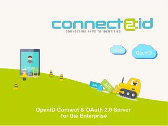 OpenID Connect &amp; OAuth 2.0 Server  for the Enterprise  Your enterprise server for  single