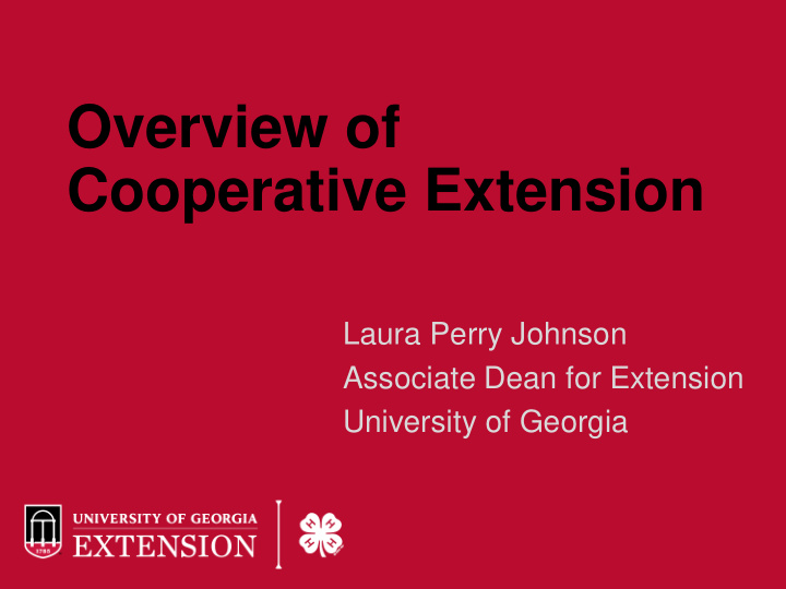 overview of cooperative extension